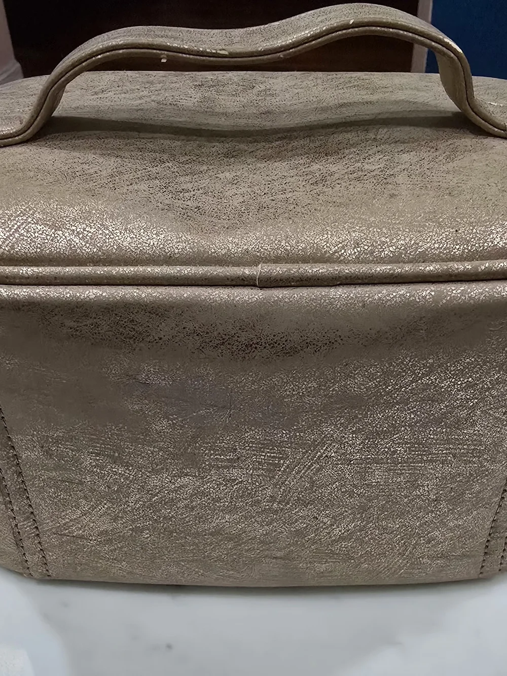 Old Navy Shimmering Gold Cosmetic Train Case